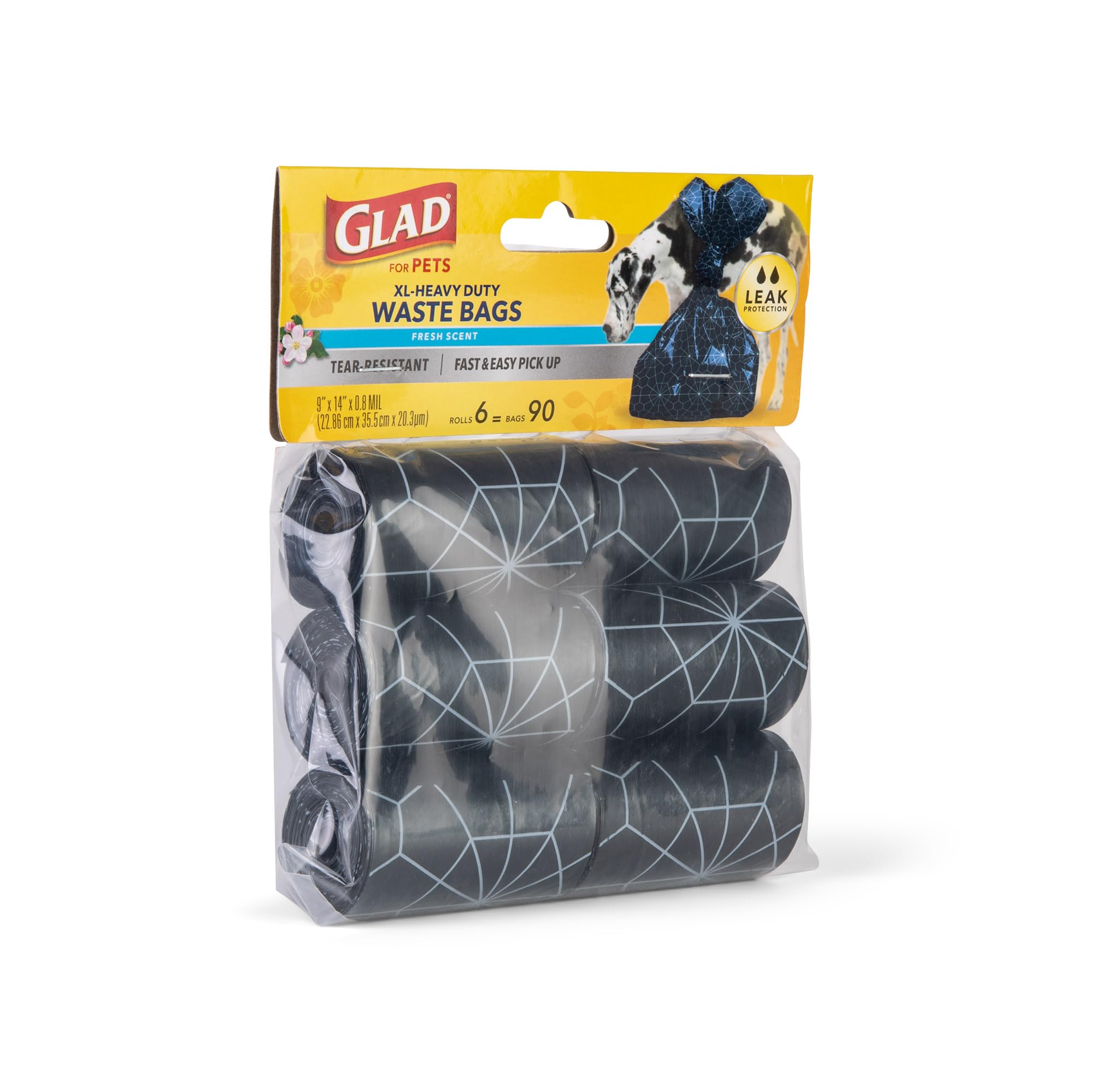 Bolsas Glad para mascotas resistentes a desgarros para perros grandes.
