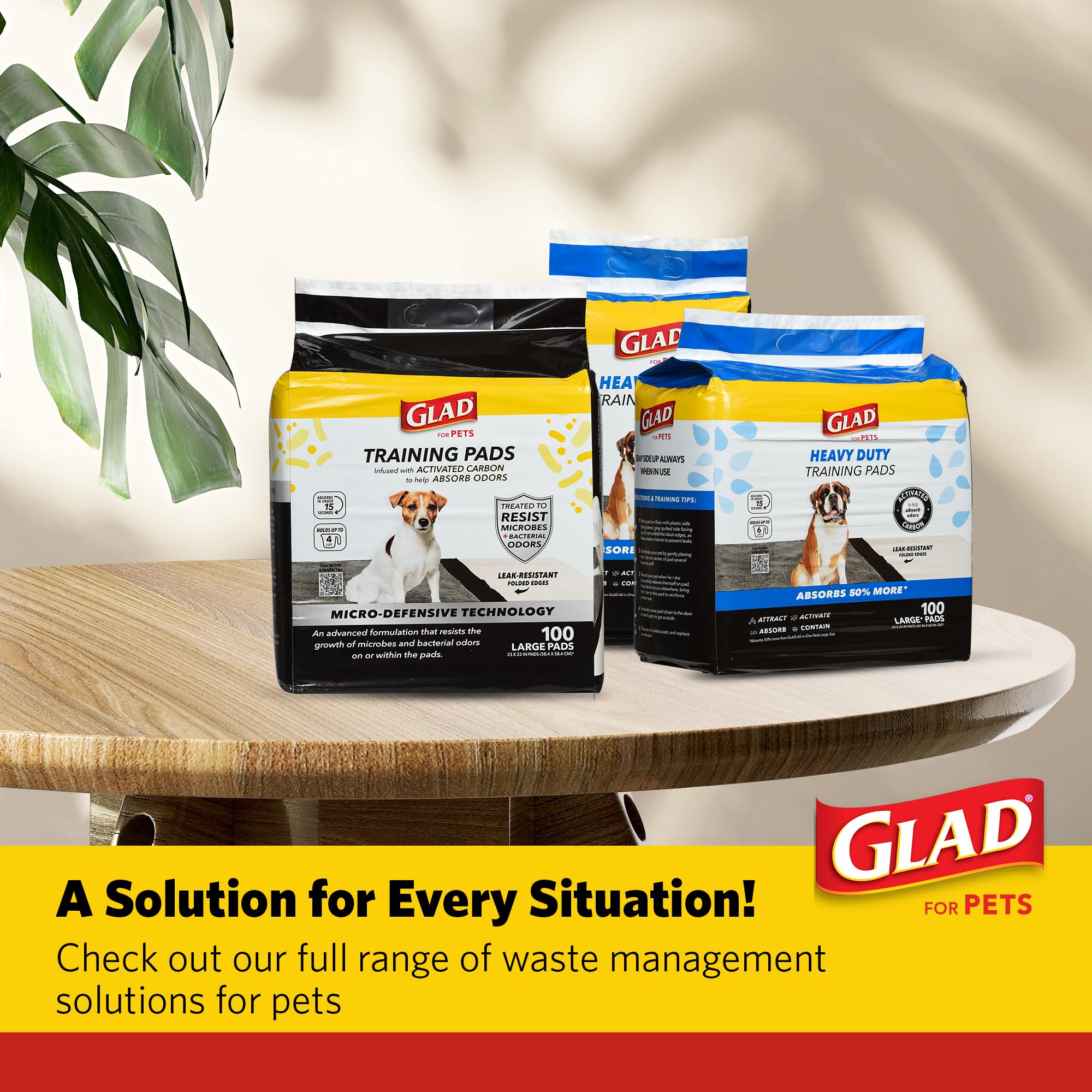 Glad XL 24x24, mayor cobertura en áreas de higiene dentro de casa.