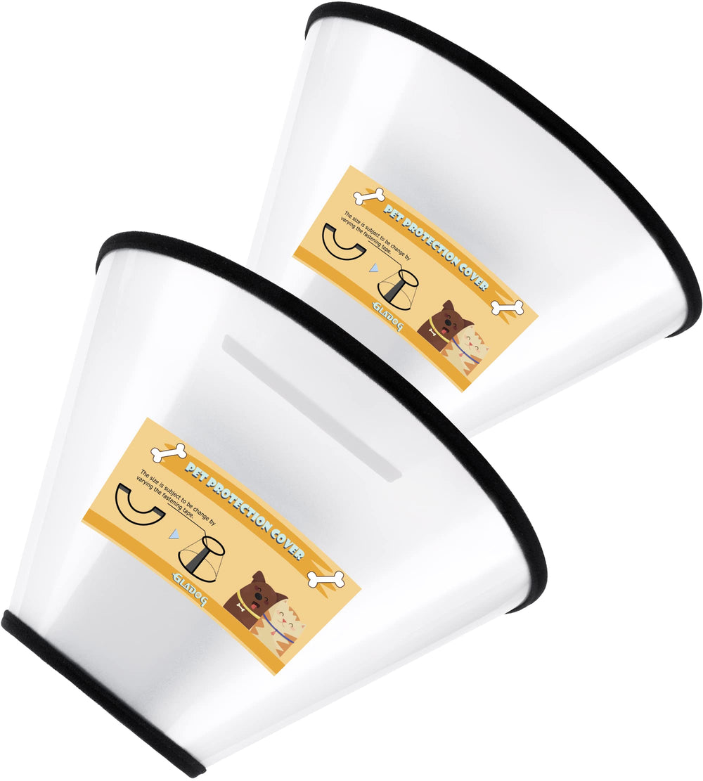 GLADOG collier conique doux, ensemble 2 pièces pour ajustement précis.