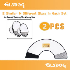GLADOG collier conique doux, vision claire grâce au plastique transparent.