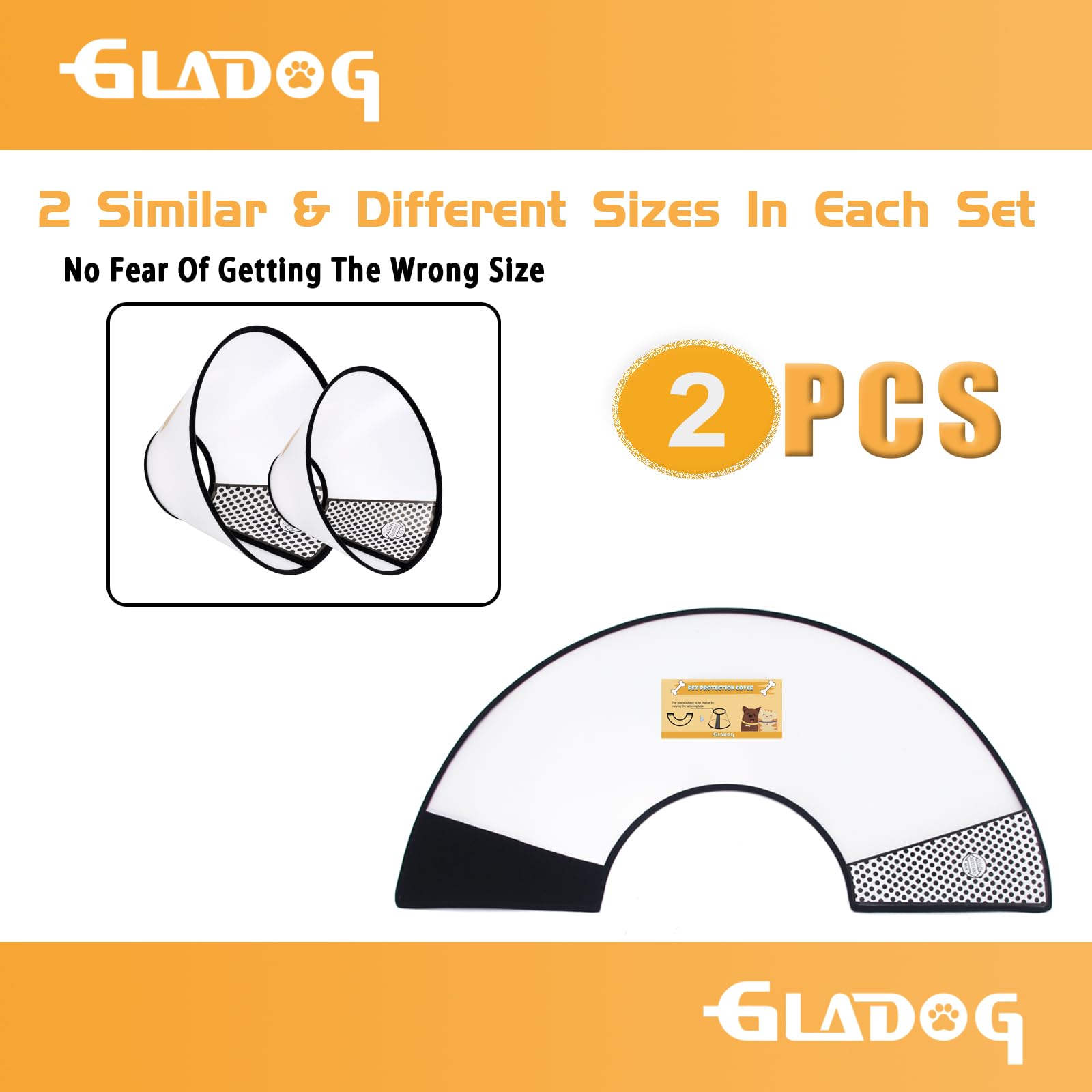 GLADOG collier conique doux protège les plaies et les zones opératoires