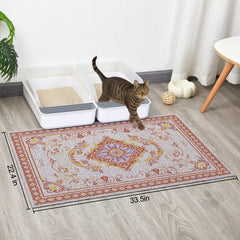Alfombra Glittme para arena de gato, malla de alta densidad captura la arena caída.