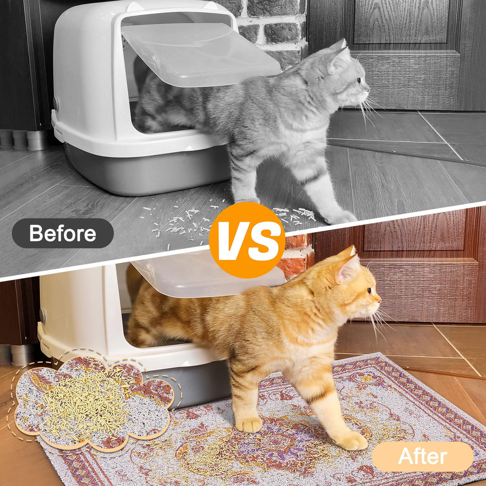 Glittme alfombra para arena de gato, superficie suave para las patas.