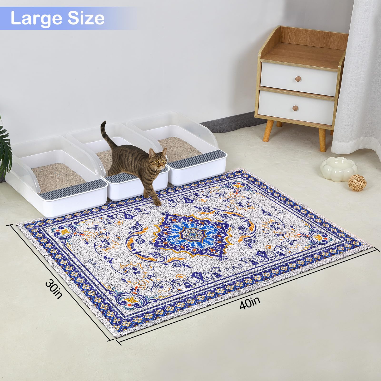 Glittme alfombrilla impermeable para arena protege el suelo ante salpicaduras.