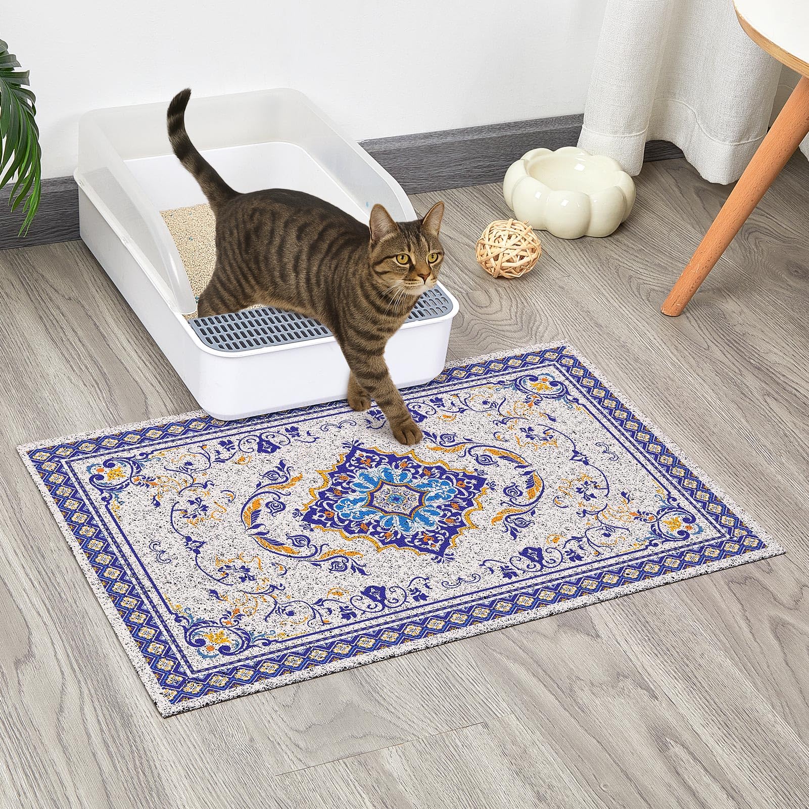 Alfombrilla Glittme con malla de alta densidad para capturar la arena y reducir derrames.