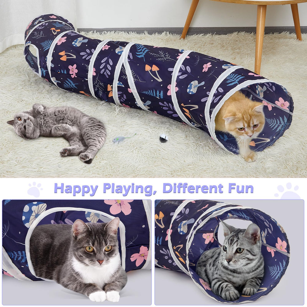 Interior espacioso de Glittme Cat Tunnel para gatos curiosos y juego