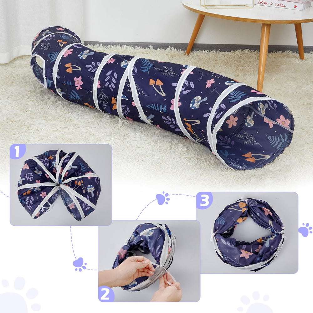 Fácil de plegar y almacenar Glittme Cat Tunnel, ideal para viajes