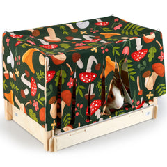 Glittme refugio para cobaya con cortina frontal: descanso privado.