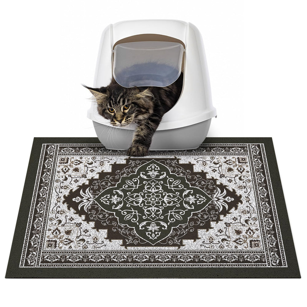 Tapete Glittme para arena de gato con malla de alta densidad atrapa granulado.