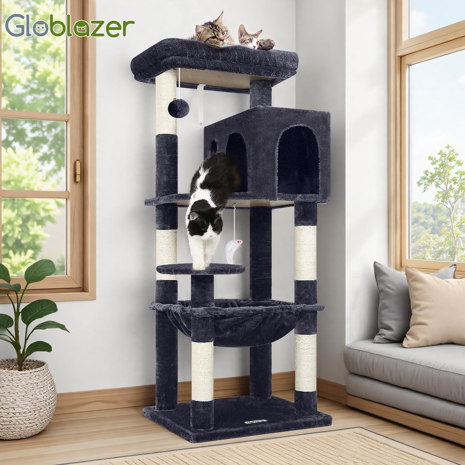 Globlazer diseño-interiores-torre-gato: adapta espacios domésticos con estilo.