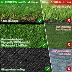 GLOBREEN césped artificial para zona de juegos, suave y resistente.