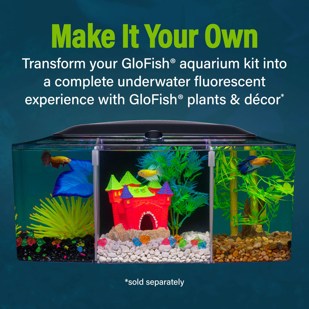 Modo Luna azul en GloFish Betta Trilogy para realzar fluorescencia.