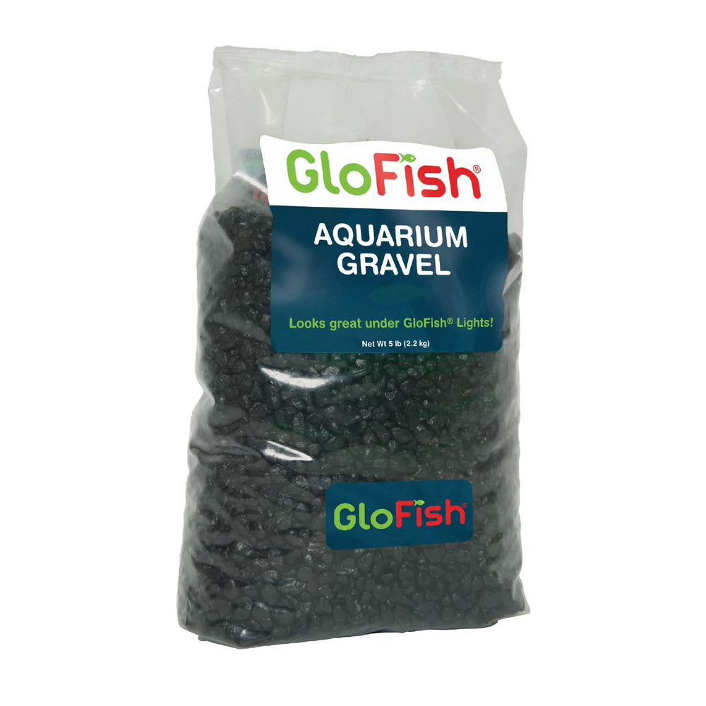 GloFish grava negra para acuario realza peces fluorescentes con iluminación azul