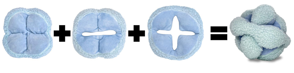 Glory To Dog Blue Snuffle Knot: zonas escondidas para premios que estimulan olfato y exploración.