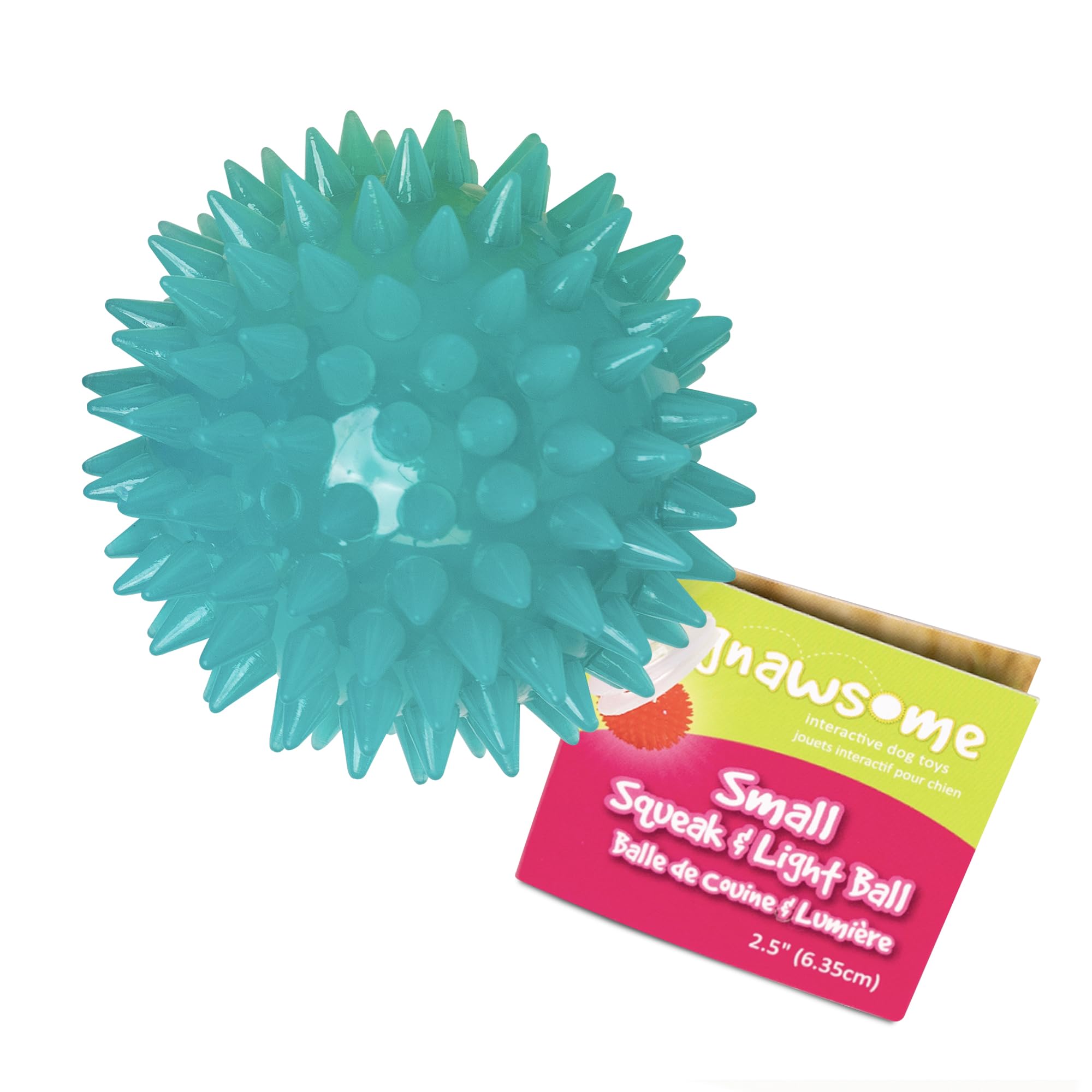 Gnawsome bola chispa luz 2-5 pulgadas para juego nocturno seguro.