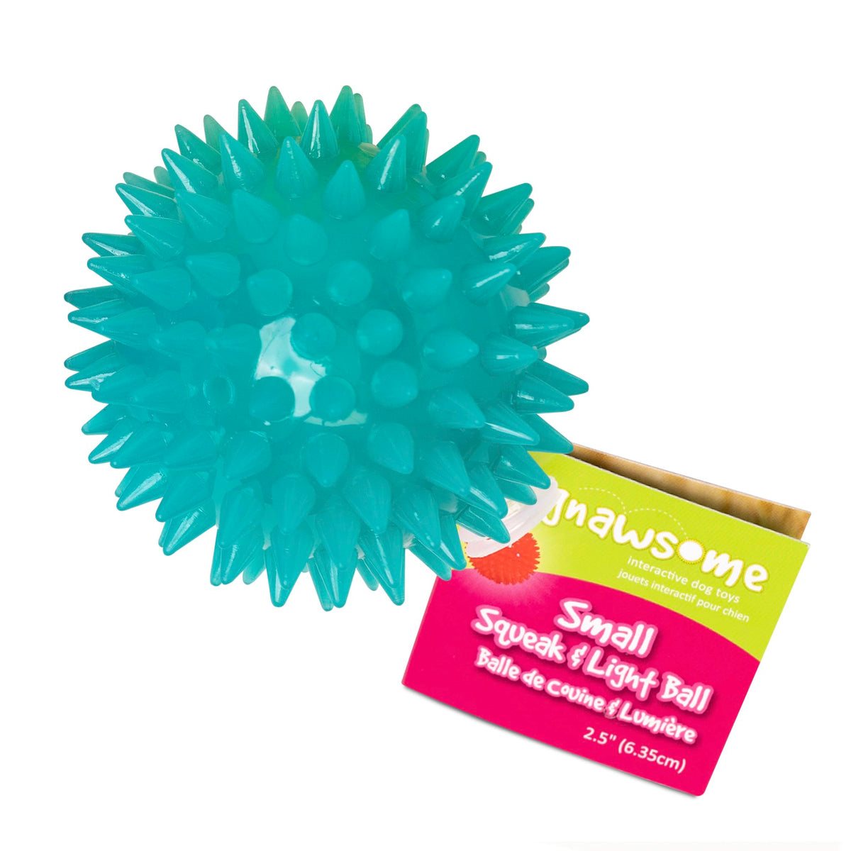 Gnawsome bola chispa luz 2-5 pulgadas para juego nocturno seguro.