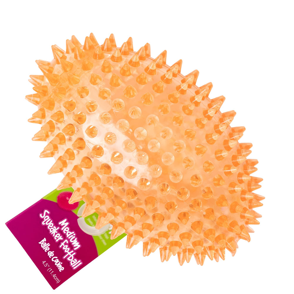 Gnawsome bola espinosa con chirrido para masaje de encías durante el juego.