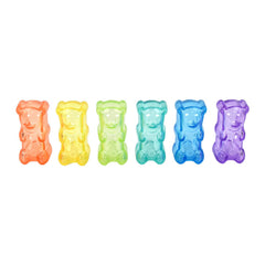Gnawsome osito gomoso con chirrido en color azul, ideal para juegos de búsqueda.