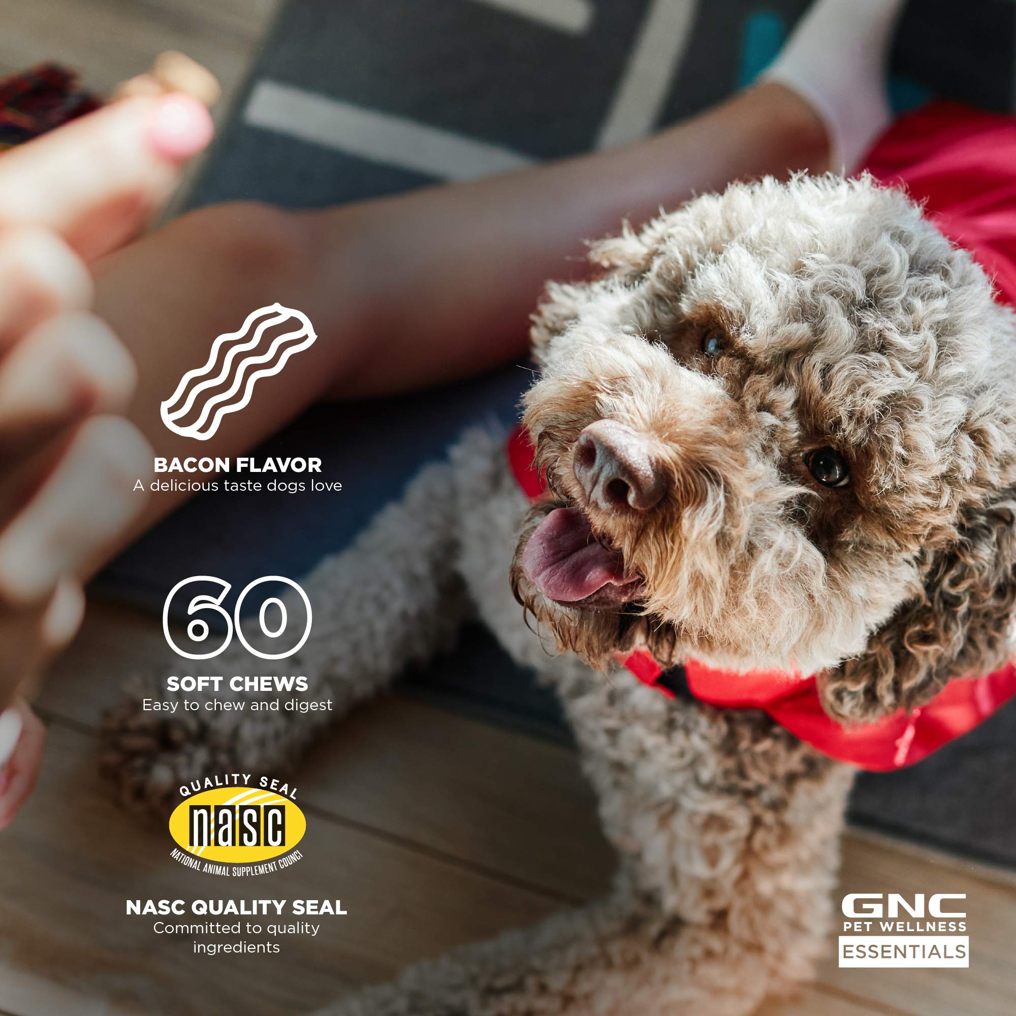 GNC Pets Essentials para pelaje brillante y piel sana en perros.