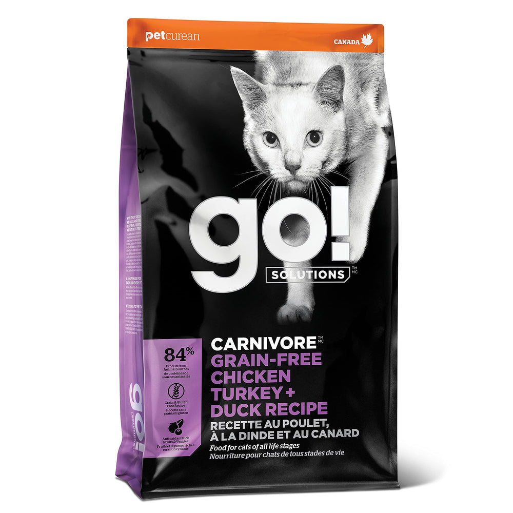 Go! Solutions Carnívoro bolsa de 8 libras, croquetas sin granos para gatos activos