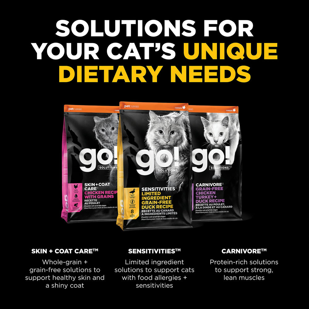 Go! Solutions Sensitivities: apto para gatitos, adultos y senior en una fórmula.