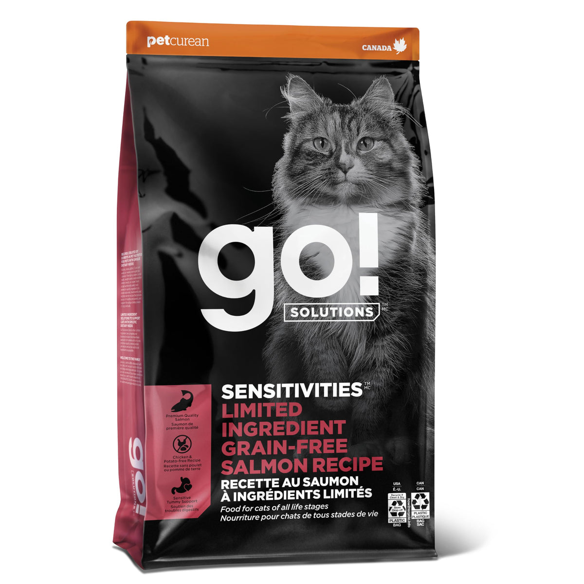 Go! Solutions Sensitivities Salmón, primer ingrediente, sabor natural para estómagos sensibles