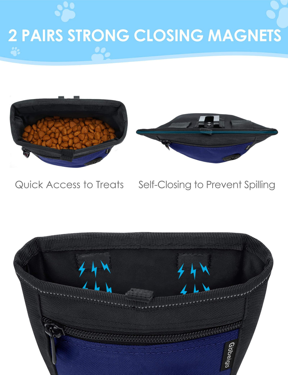 Gobeigo bolsa con capacidad de dos tazas para golosinas de perro