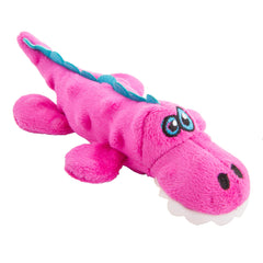 goDog Gators rosado con chirriador para juego activo y recreación duradera.