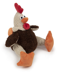 godog Checkers Fat Rooster: juguete con grunter y chirridos para estimulación auditiva