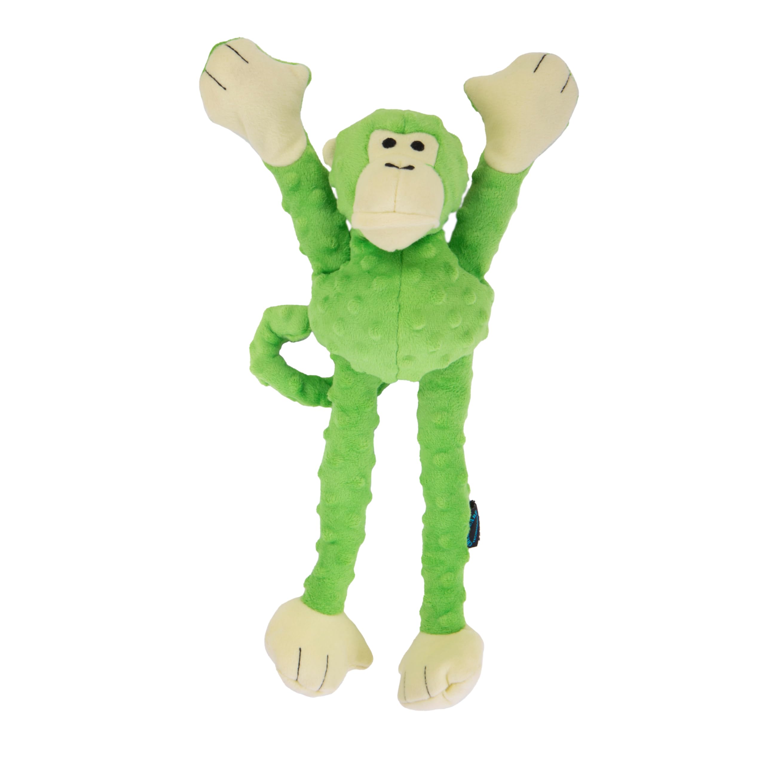 goDog Crazy Tugs Monkeys con silbato verde grande para juego de tirar.