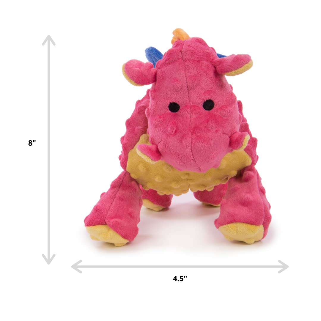 goDog dragones-diseño-brillante coral, juguete llamativo para perros