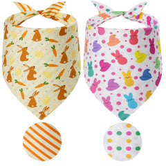 Gofshy bandanas Pascua triangulo reversible para perros XL.