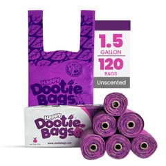 GoGo Stik Happy Dootie bolsas 10 rollos con asas para paseos limpios.