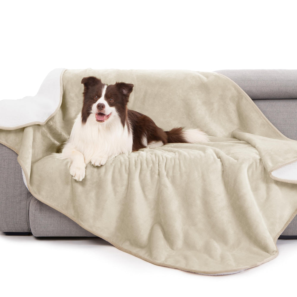 gogobunny manta impermeable para cama crema, protege líquidos y pelos