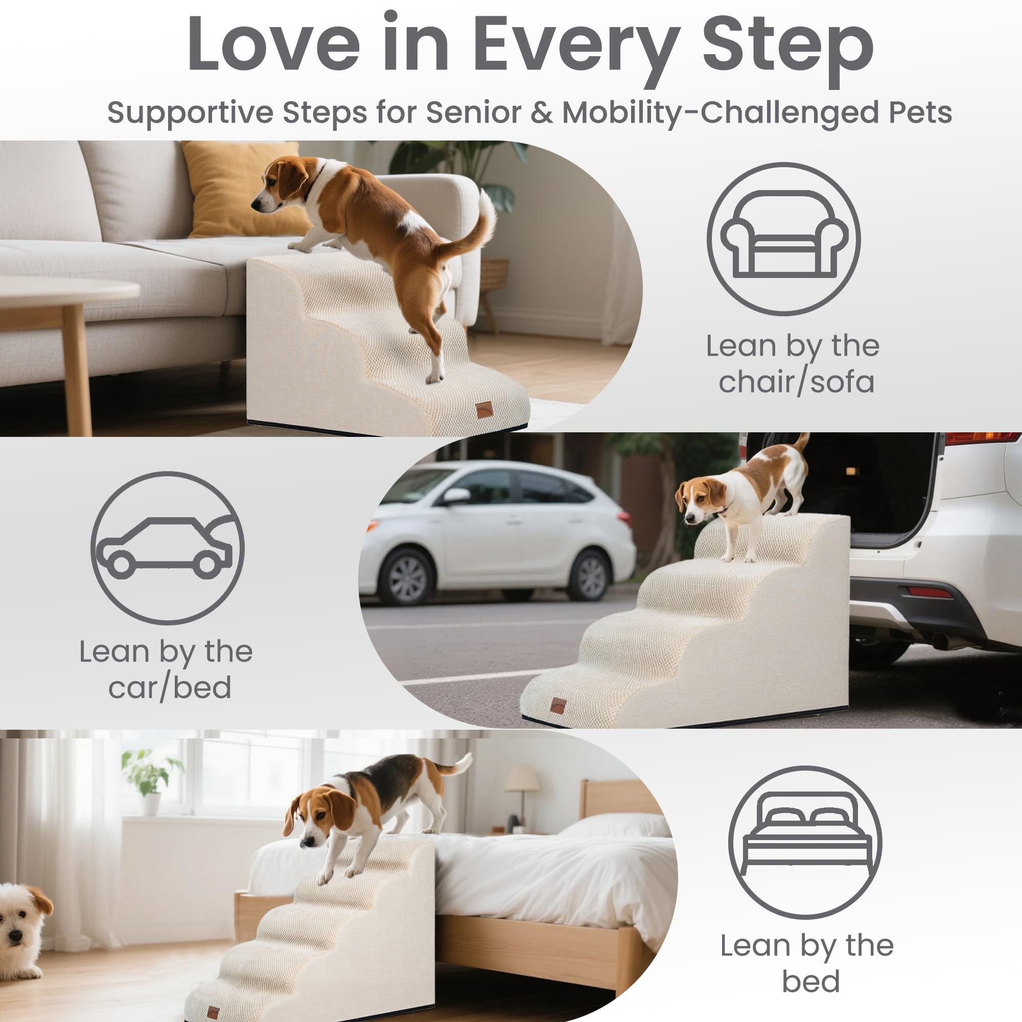 GoGoBunny escalera de diseño ligero para uso interior y almacenamiento
