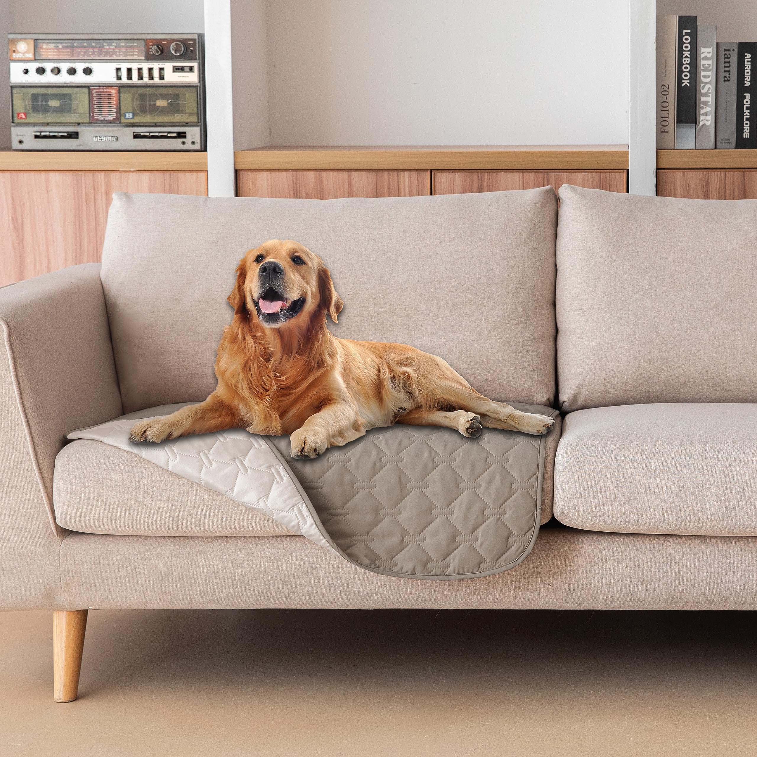 Manta gogobunny impermeable y doble cara para proteger mascotas y muebles.