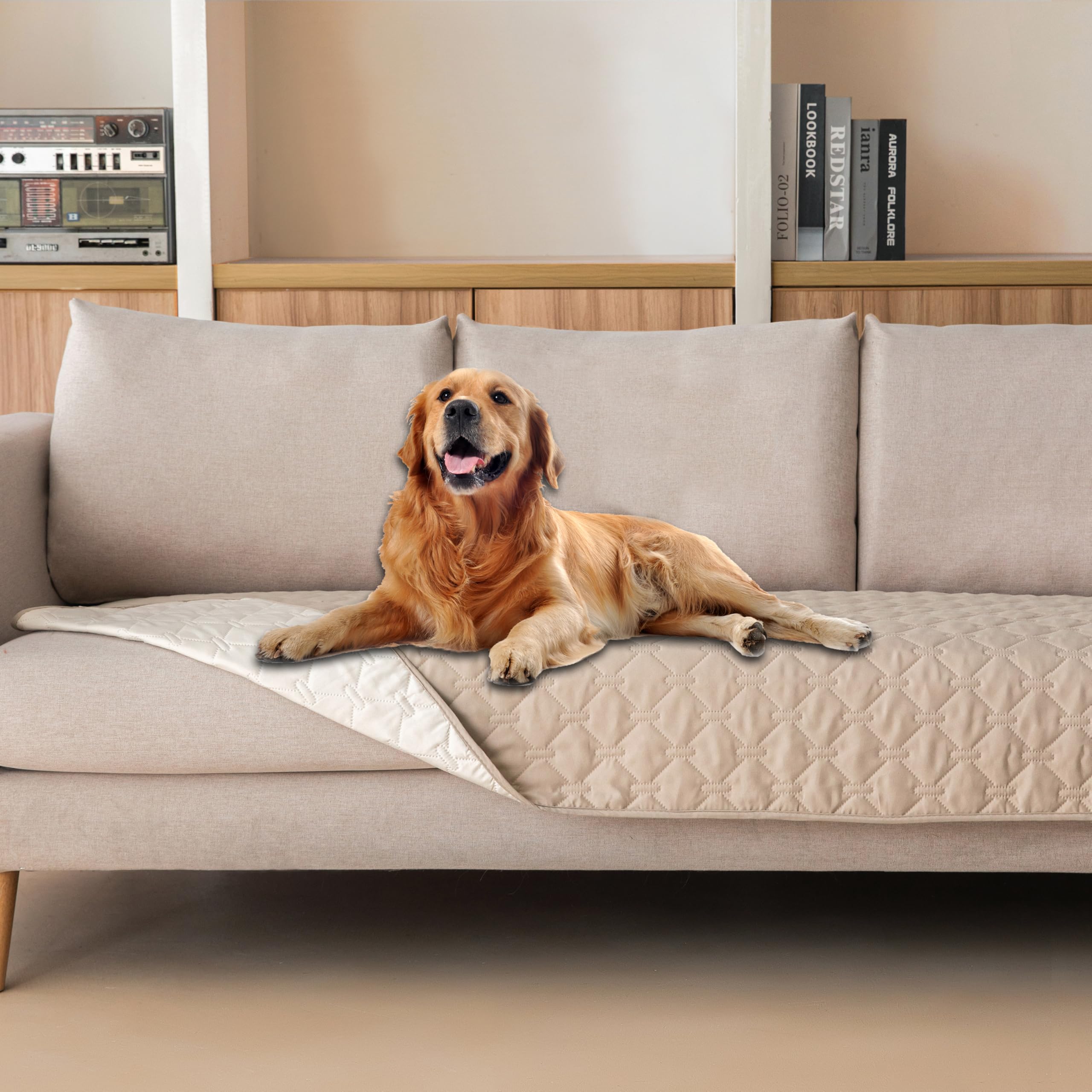Manta impermeable gogobunny con doble cara protege muebles de líquidos.