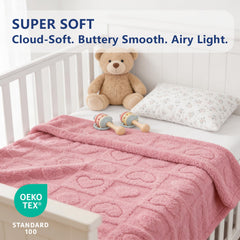 Manta gogobunny para sofá rosa protege muebles contra pelo y manchas.