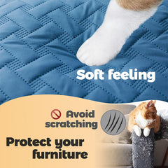 Protector de sofá gogobunny, textura 3D suave, absorbe arañazos y desgaste diario.
