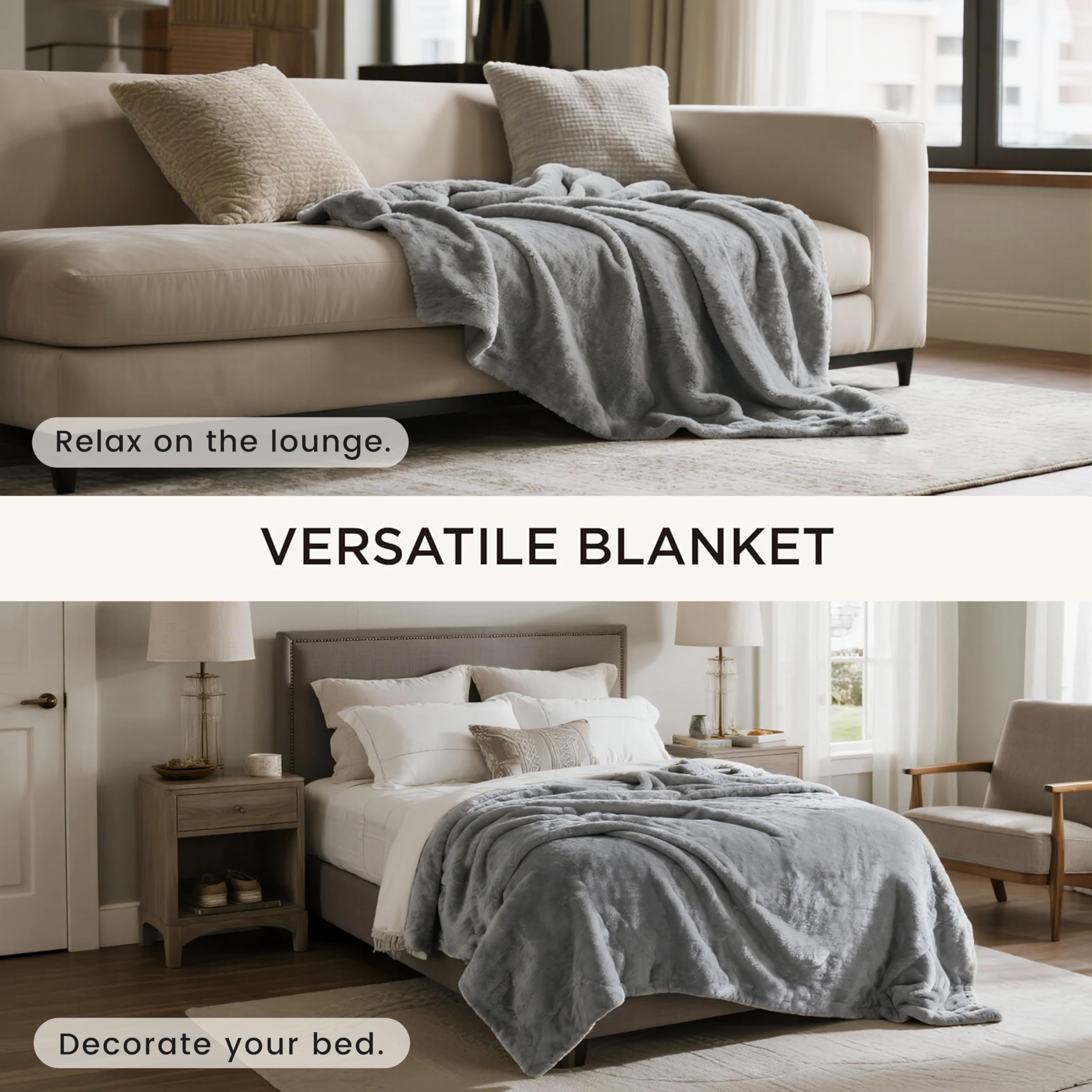 Gogobunny manta tamaño 60x80 pulgadas; cobertura amplia para cama.