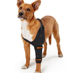 Protector de codo GoGoPaw para perro, pata izquierda, ajuste cómodo.