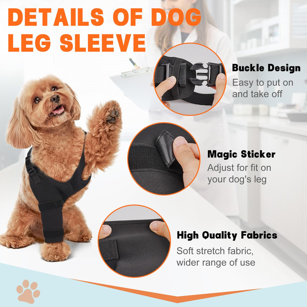 Protector de codo para postoperatorio de perro, GoGoPaw, uso suave.