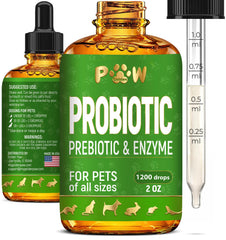 Golden Paw Probioticos liquidos para perros y gatos, apoyo suave a la digestión.