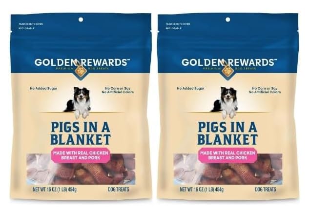Golden Rewards cerditos en una manta: snack crujiente y sabroso para perros