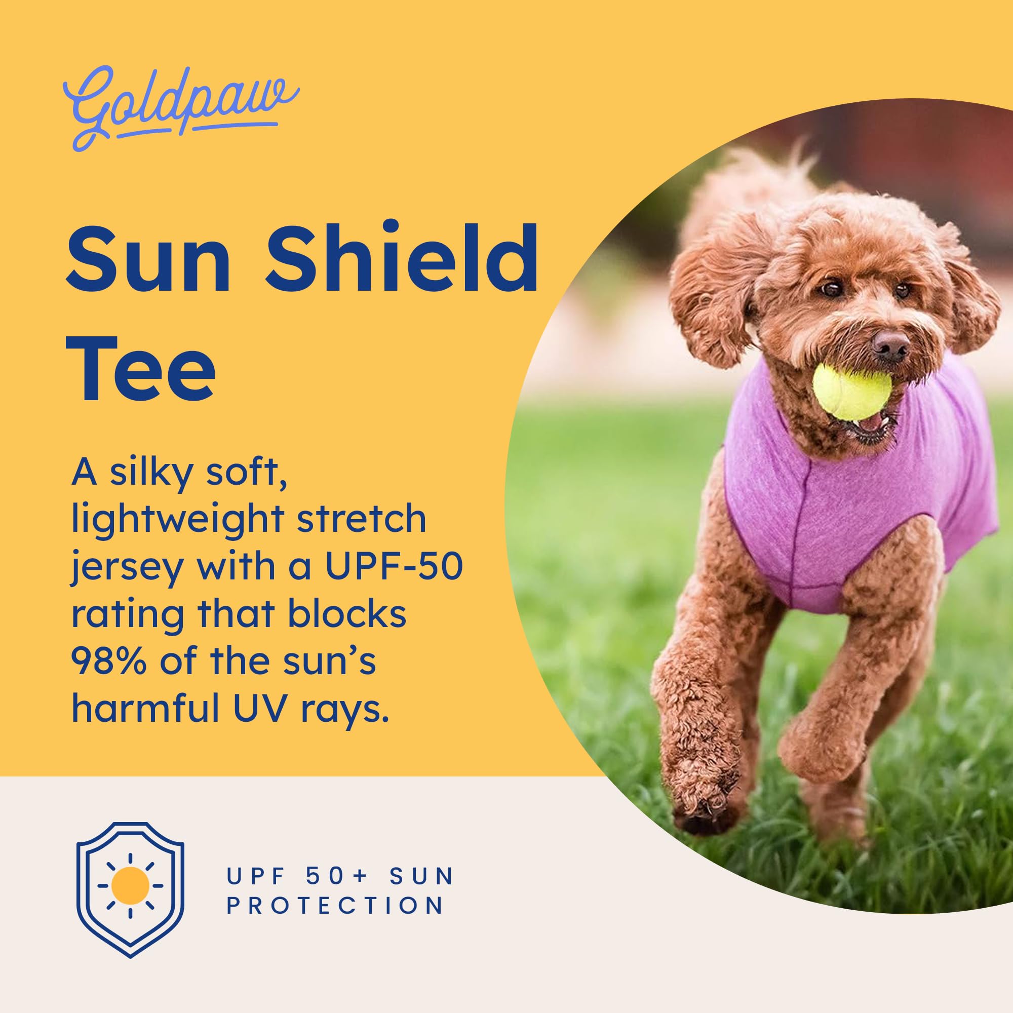 Goldpaw Camisa Solar, tejido ligero y transpirable para perro