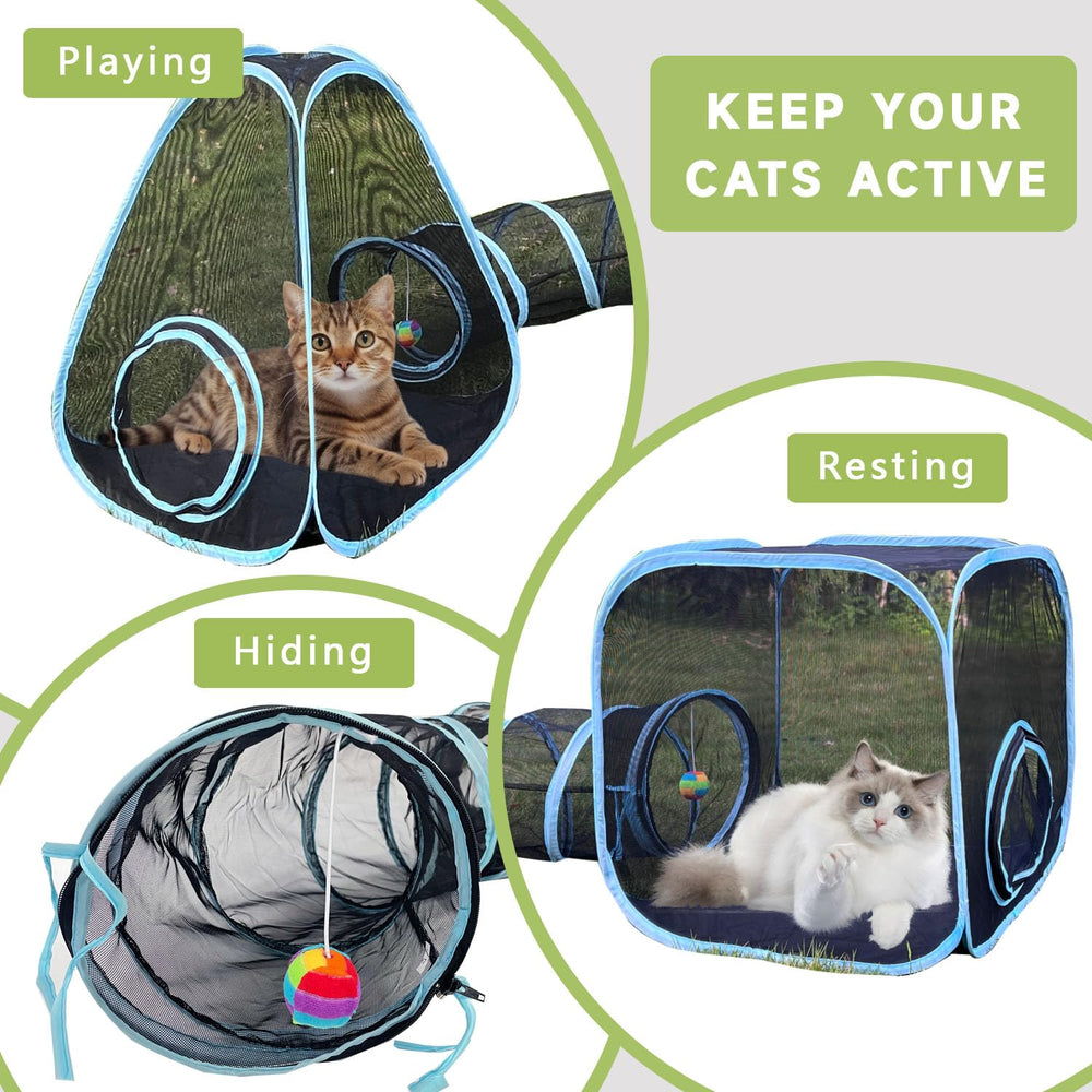 GONPETGP catio exterior, montaje fácil, ideal para patios y camping con mascotas.