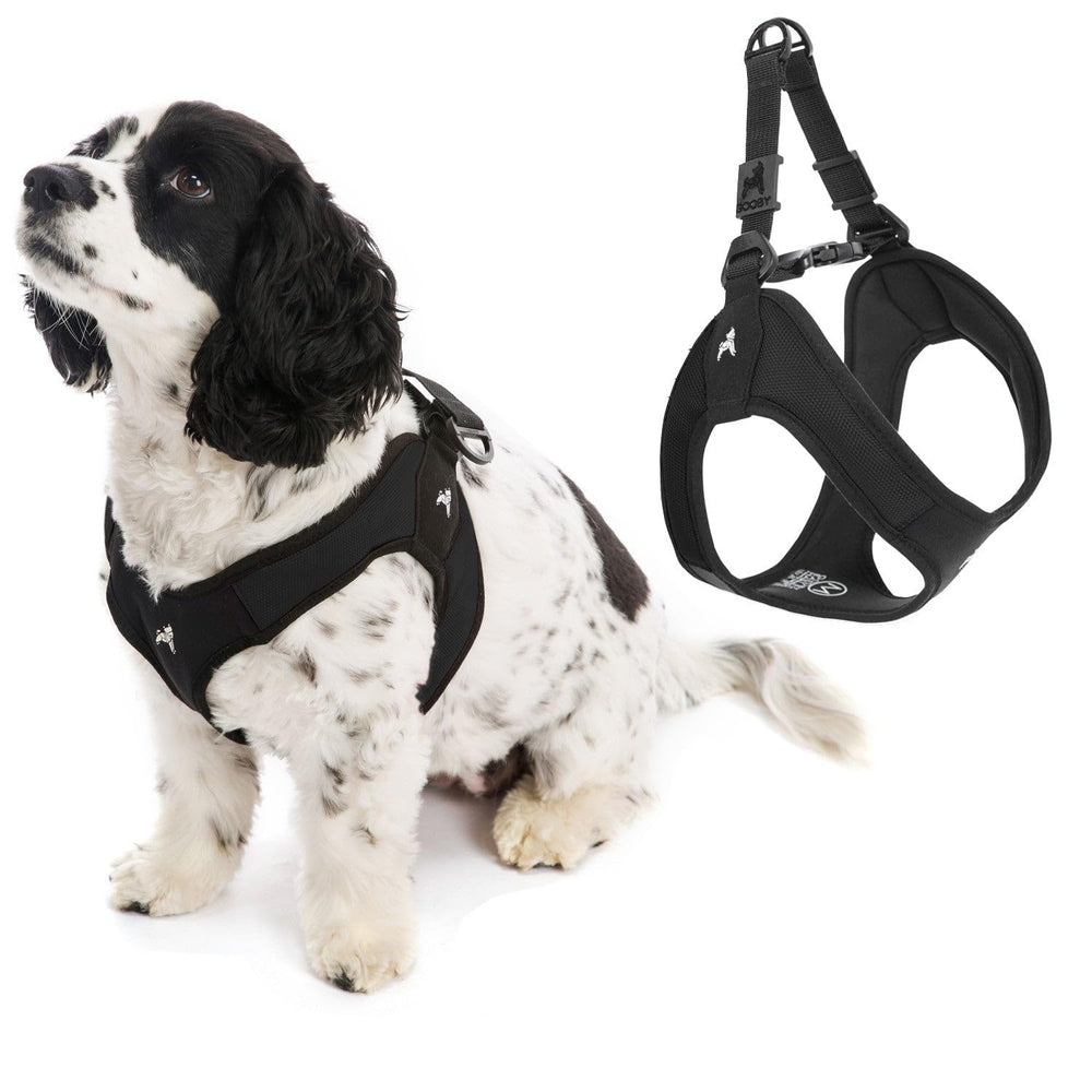 Gooby Escape Free Easy Fit arnés frontal para paseos sin escapes.