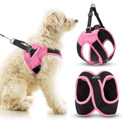 Gooby arnés para perro a prueba de escapes en Flamingo Rosa, fácil de colocar.