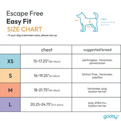 Arnés Gooby para perros pequeños con ajuste recomendado