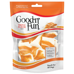 GOOD 'N' FUN empaque triple sabor para perros, entretenimiento prolongado.